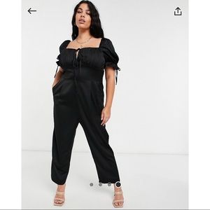 Outrageous Fortune puff sleeve milkmaid jumpsuit